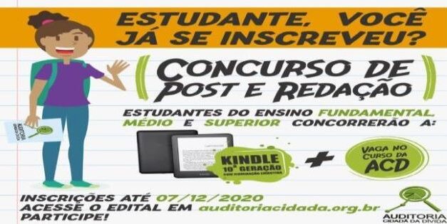 Urgente! Concurso importante para Estudantes: Postagens e Redações!